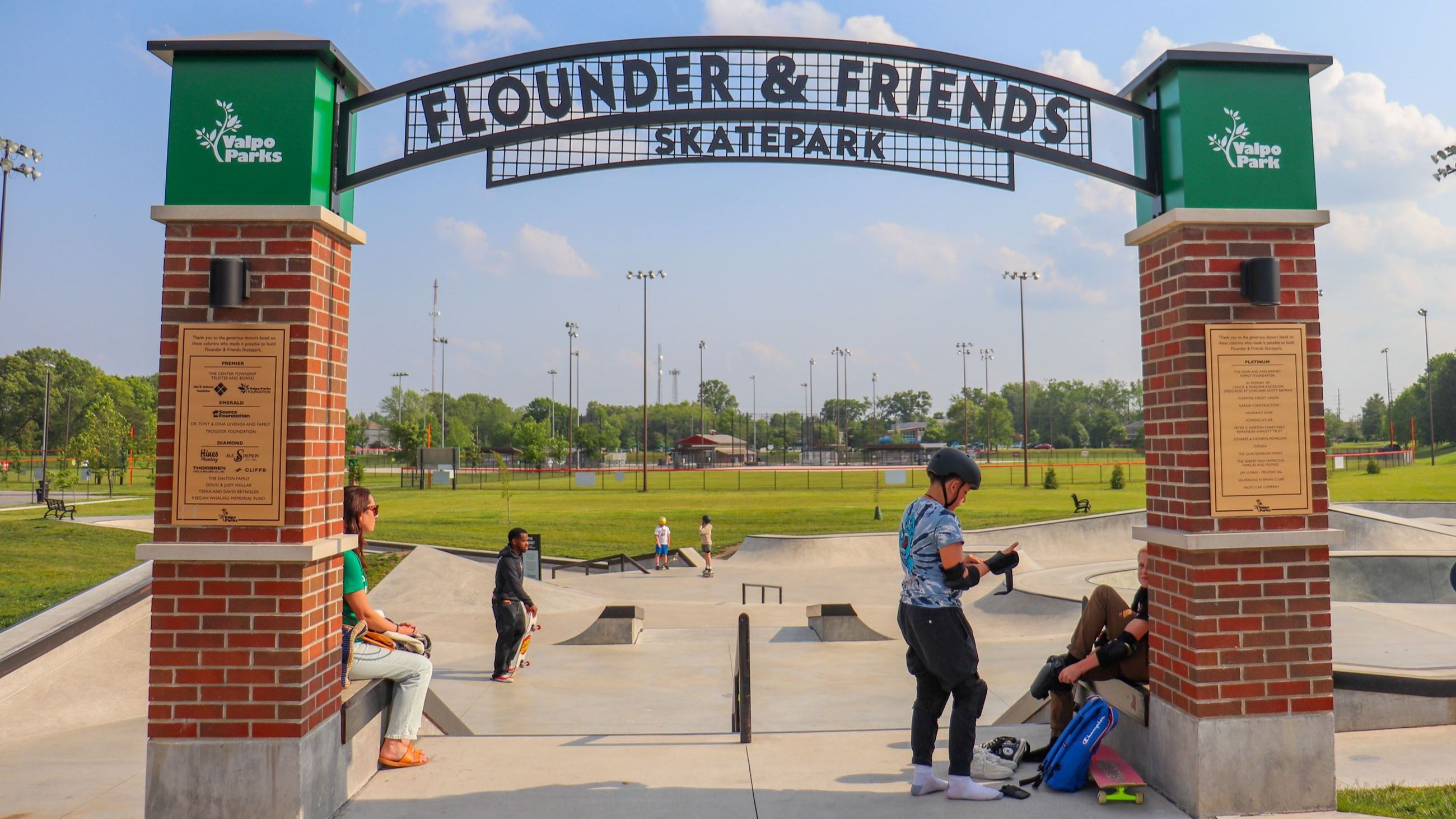 Entrance to Flounder and Friends Skatepark