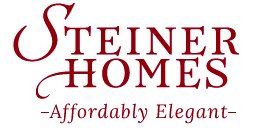 Logo for Steiner Homes with motto 'Affordably Elegant'
