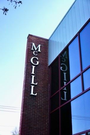 Photo of old McGill Factory sign