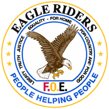 Logo reading Eagle Riders People Helping People FOE